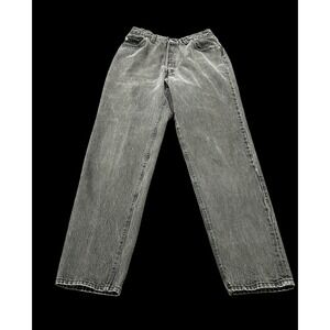 VTG Levi's 501XX 17501-0660 Women's Black Jeans USA MADE Button Fly 90s, Sz 13